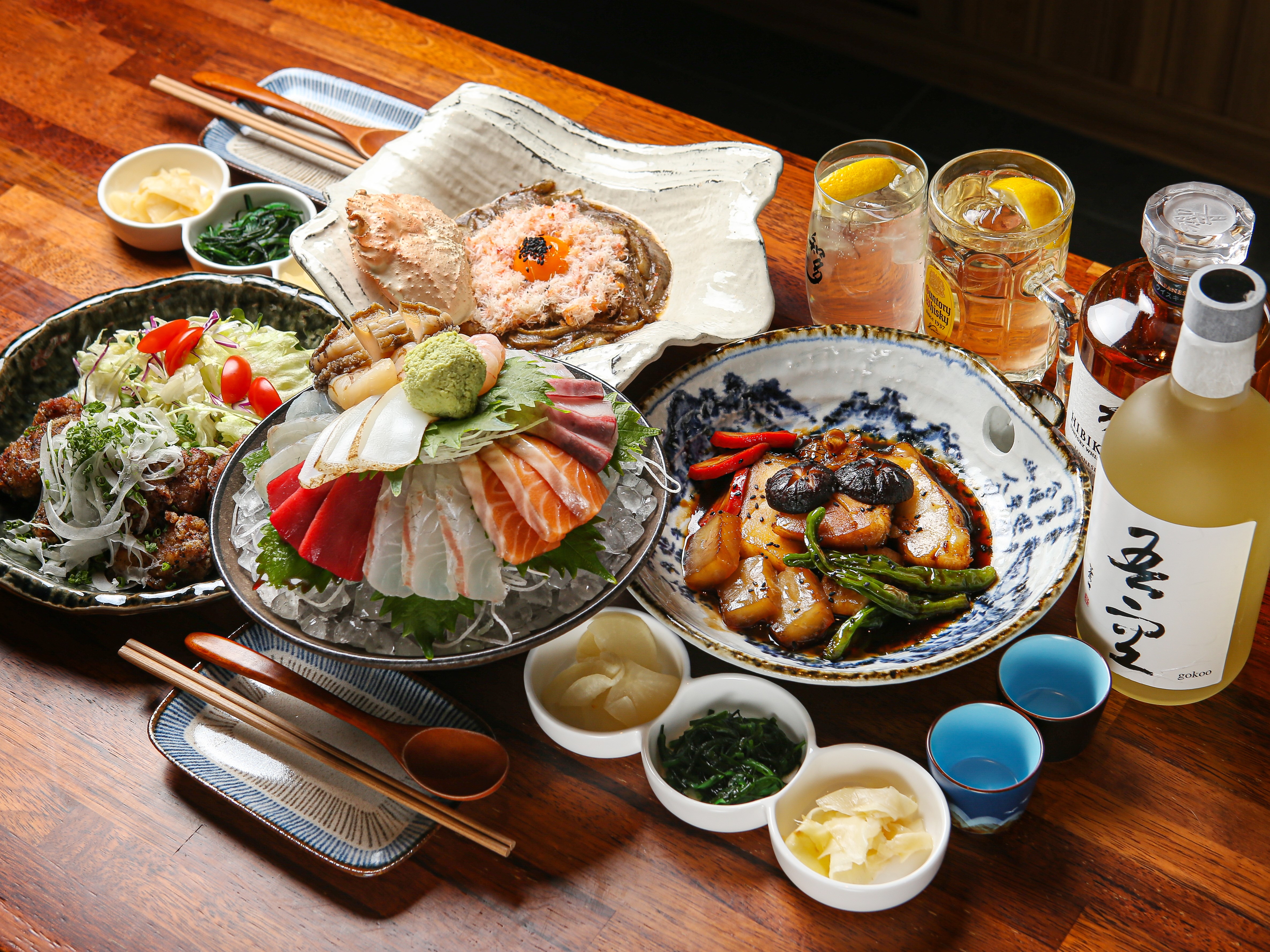 카이쇼 청담본점の個室懐石居酒屋のセット