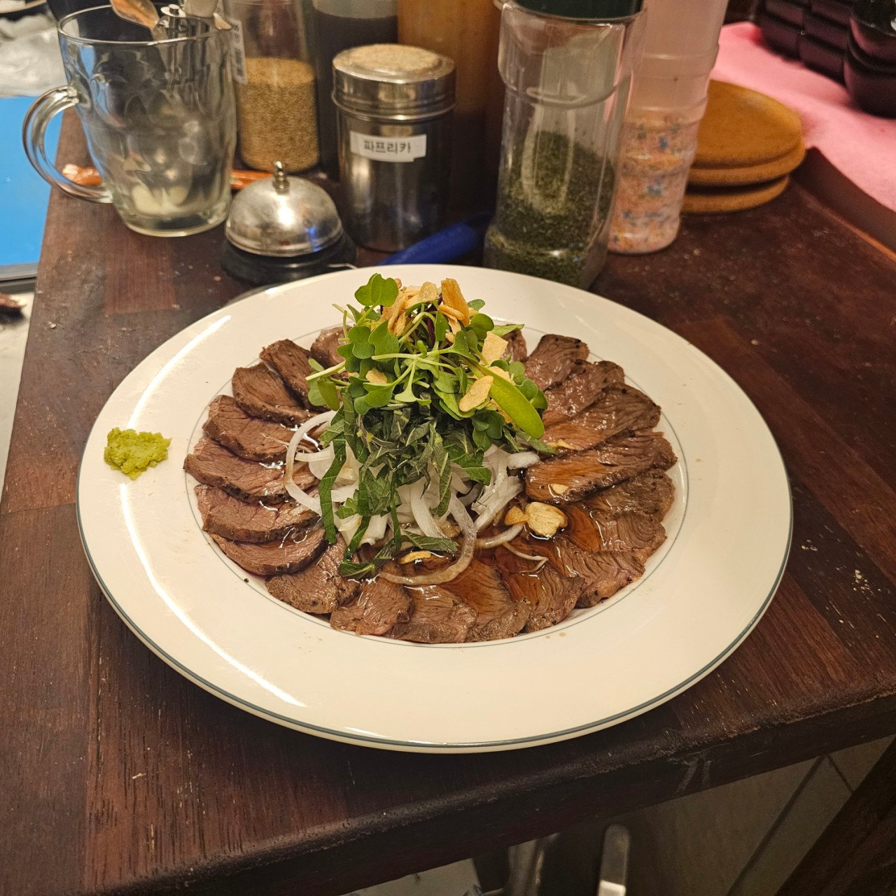 halo Cheonho cozy gastro pub interior with projector