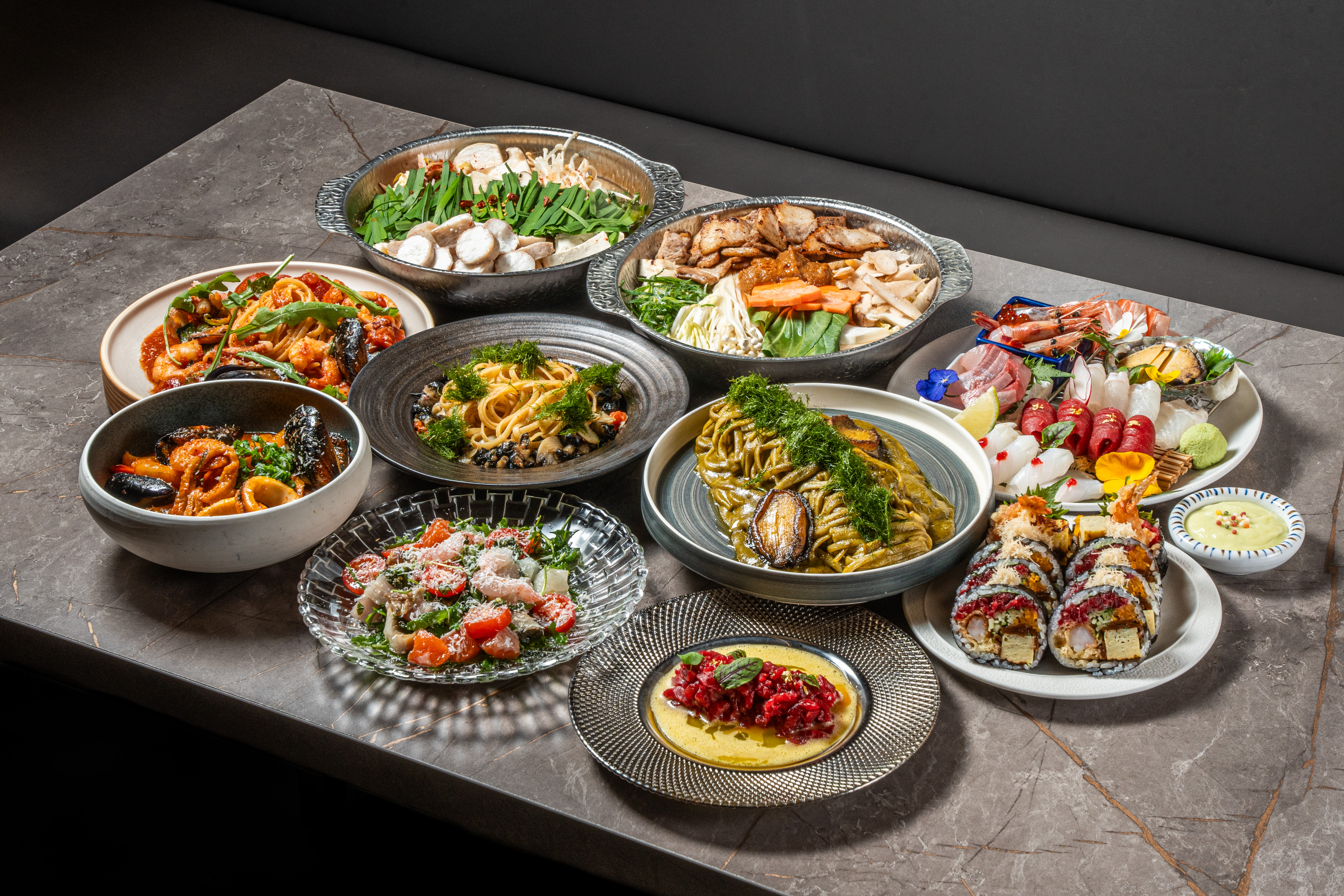 Aged fish and futomaki at Gamdong Dining