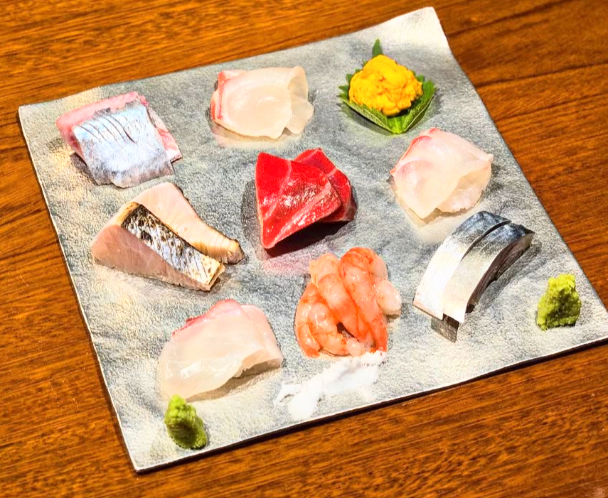 Seasonal fish plates and sake at Hako Izakaya