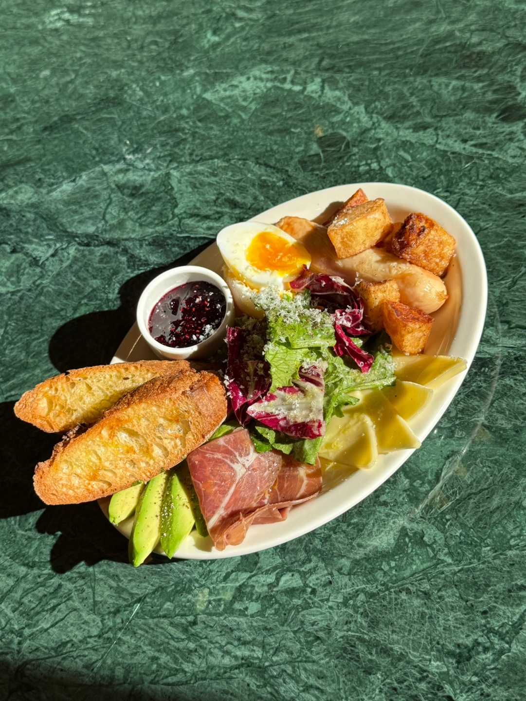 Farno bright brunch table and coffee in Seorae Village