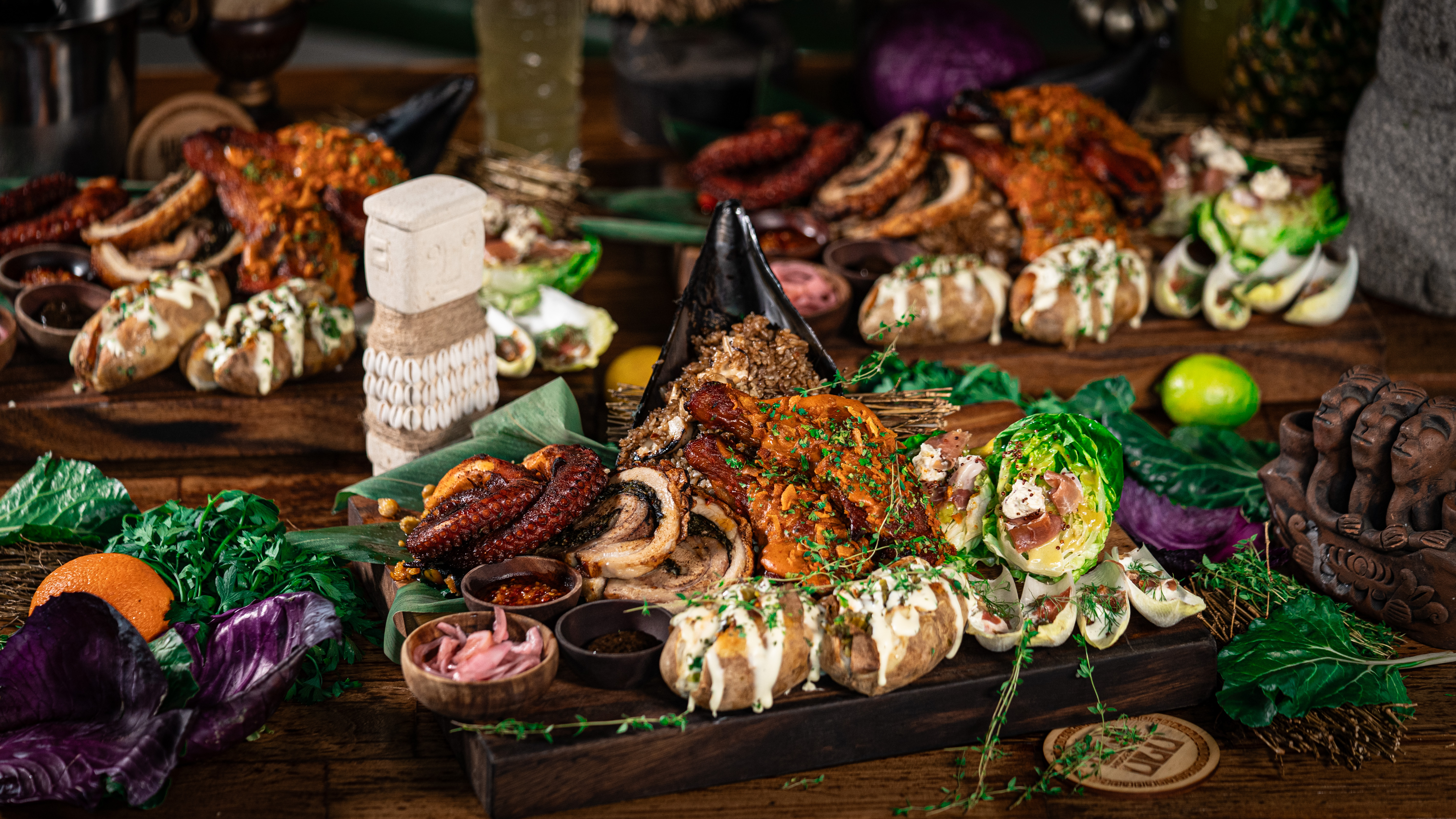 ULUULU’s bone marrow steak and moody dining room