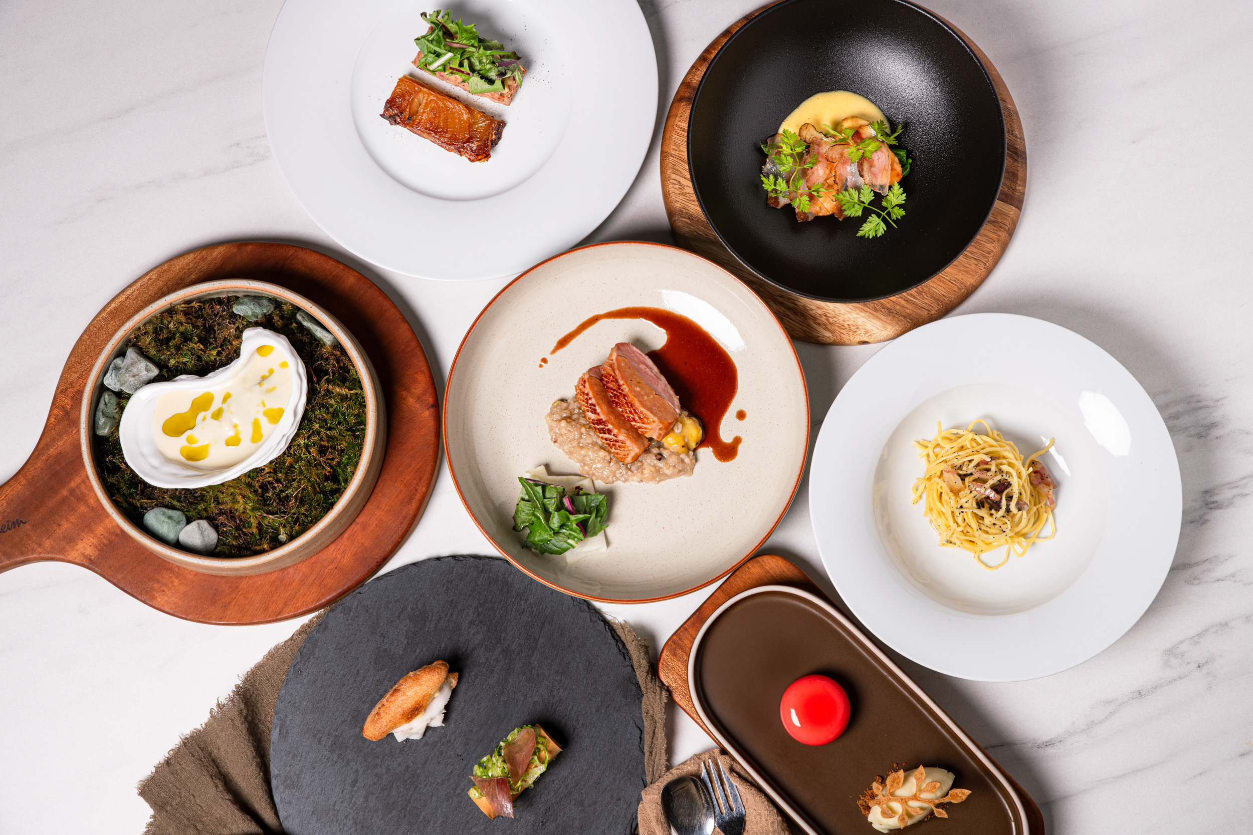 Chez Kim charcuterie-forward French course plating