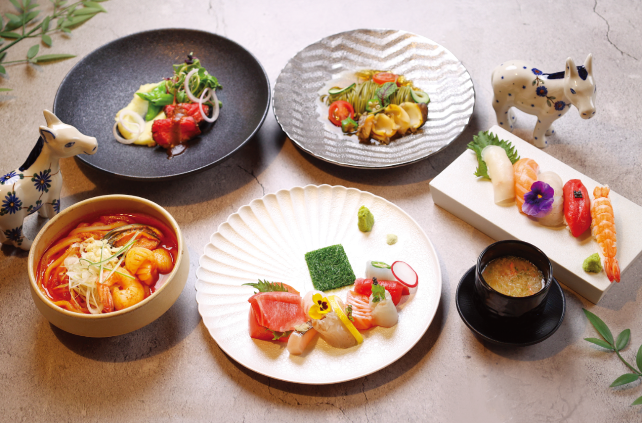 ROBA The Hyundai Seoul kaiseki course plating with sukiyaki