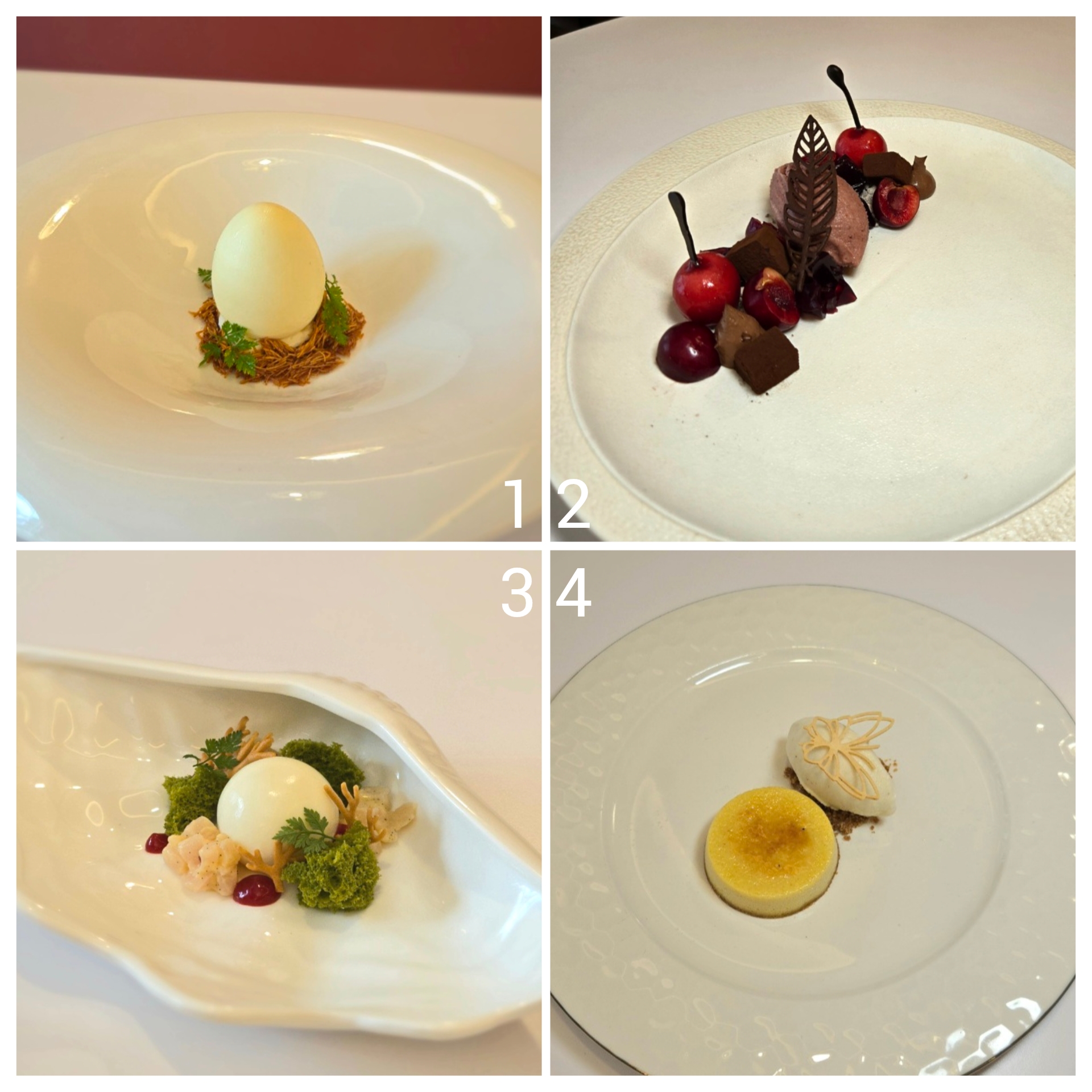Plated dessert course at Palpiter Dessertbar near Olympic Park
