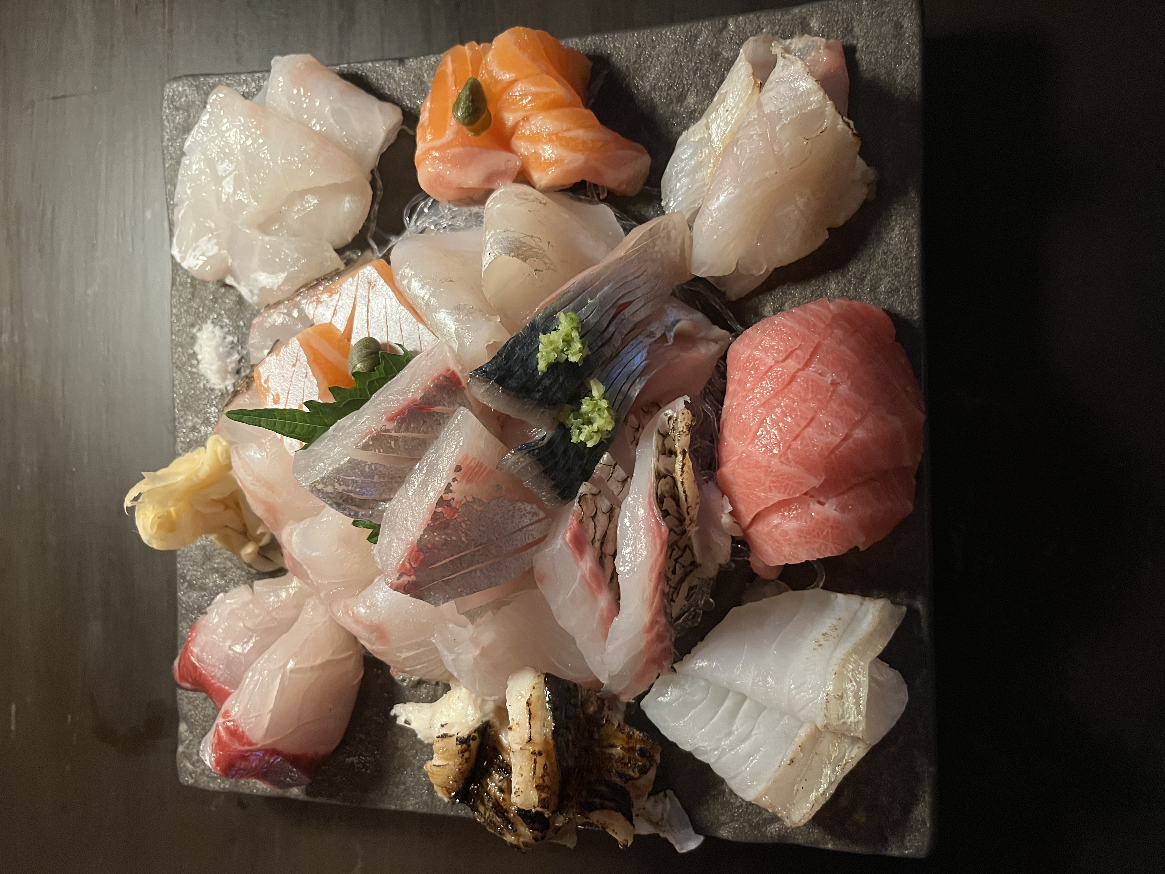 Aged sashimi omakase set at Until It's Sliced near Sangsu