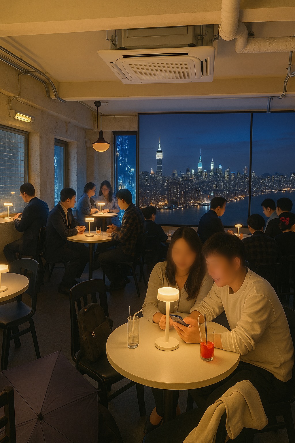 Bowing cafe and wine bar with in-flight style dishes