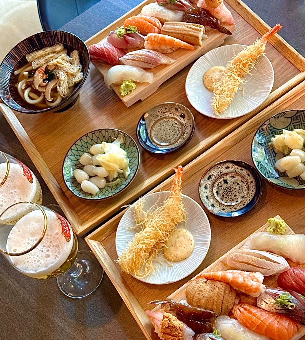 Grida izakaya open kitchen with aged sashimi