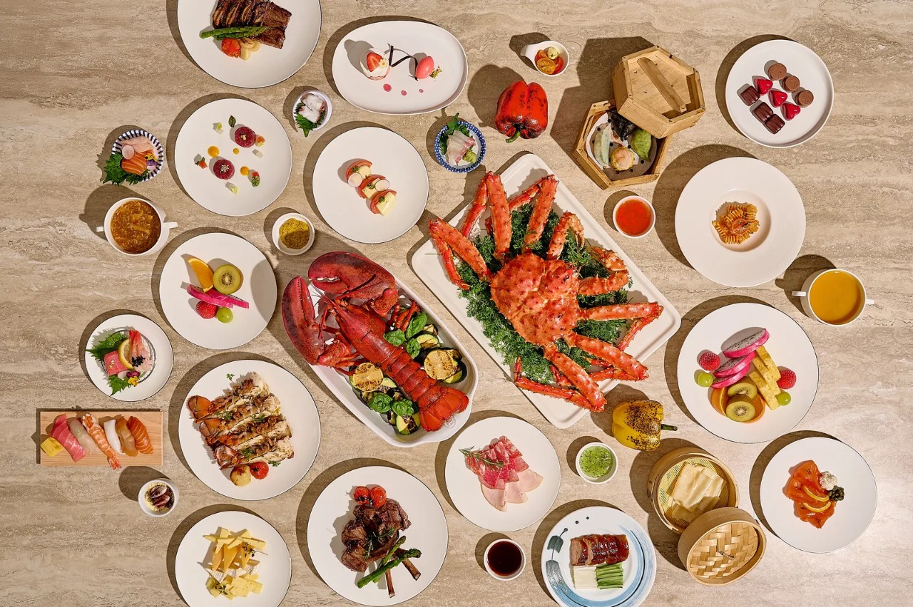 La Seine 蠶室自助餐現場料理區與甜點區