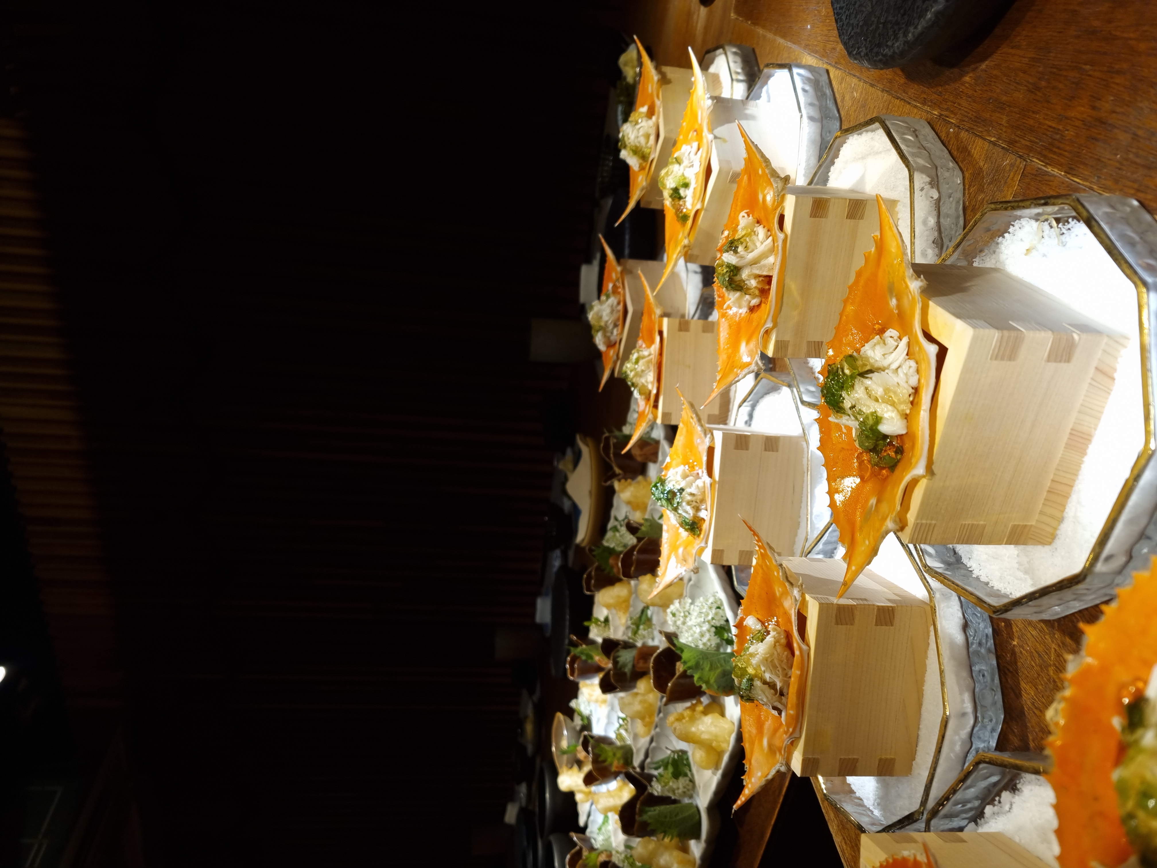 Sushi Ricai counter and seasonal nigiri