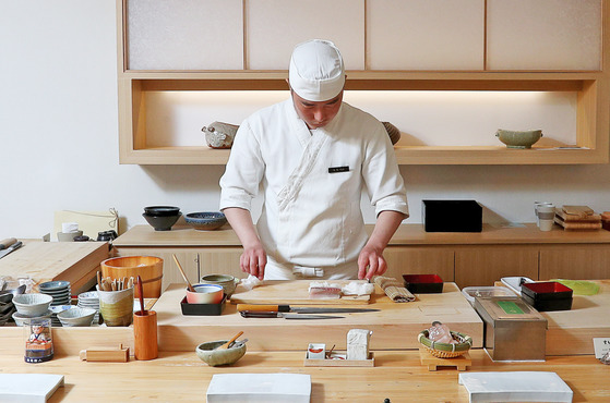 Sushi Mito Ginza-style omakase counter with seasonal nigiri