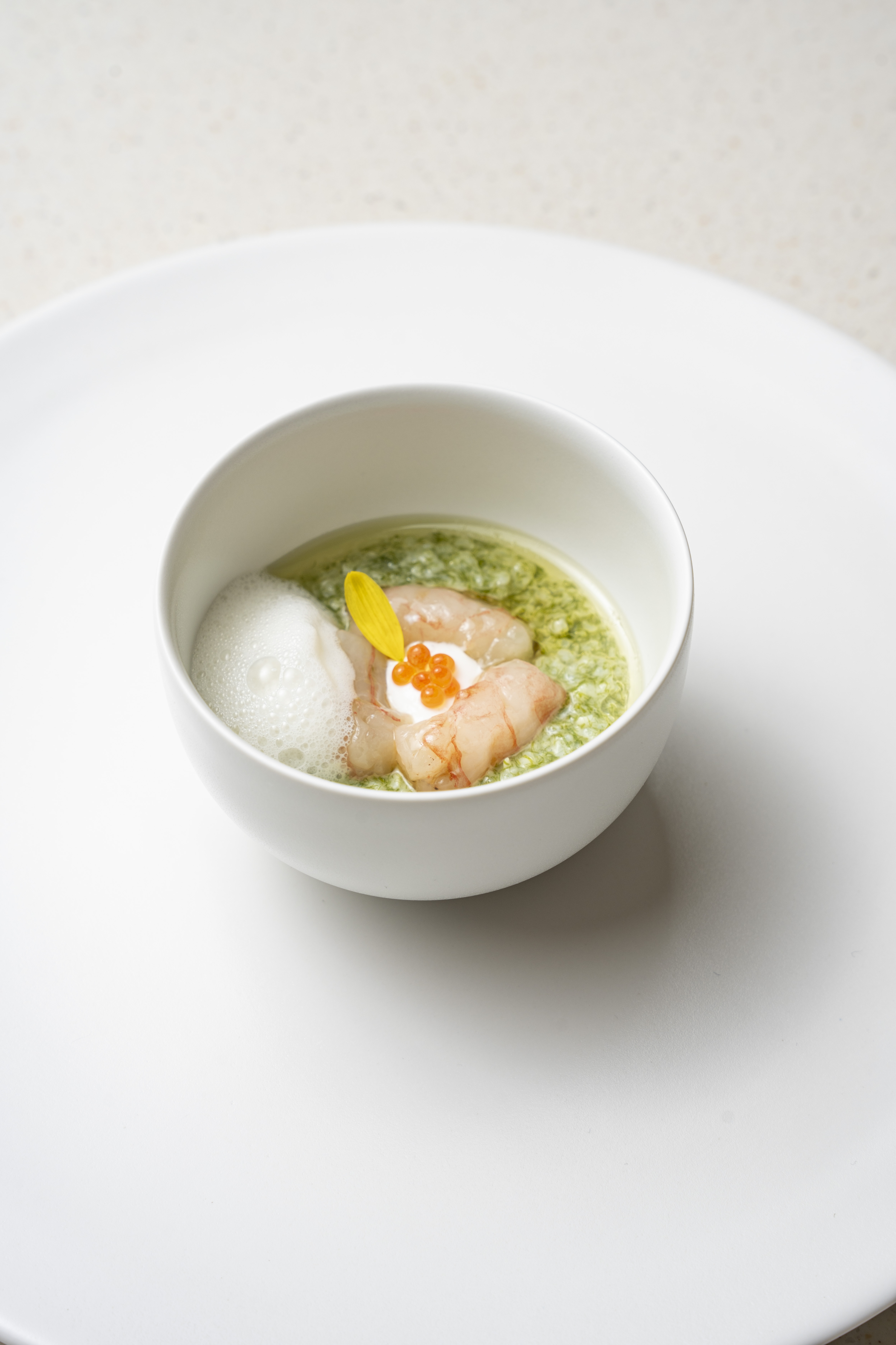 DOORI contemporary Korean course plating with wine pairing