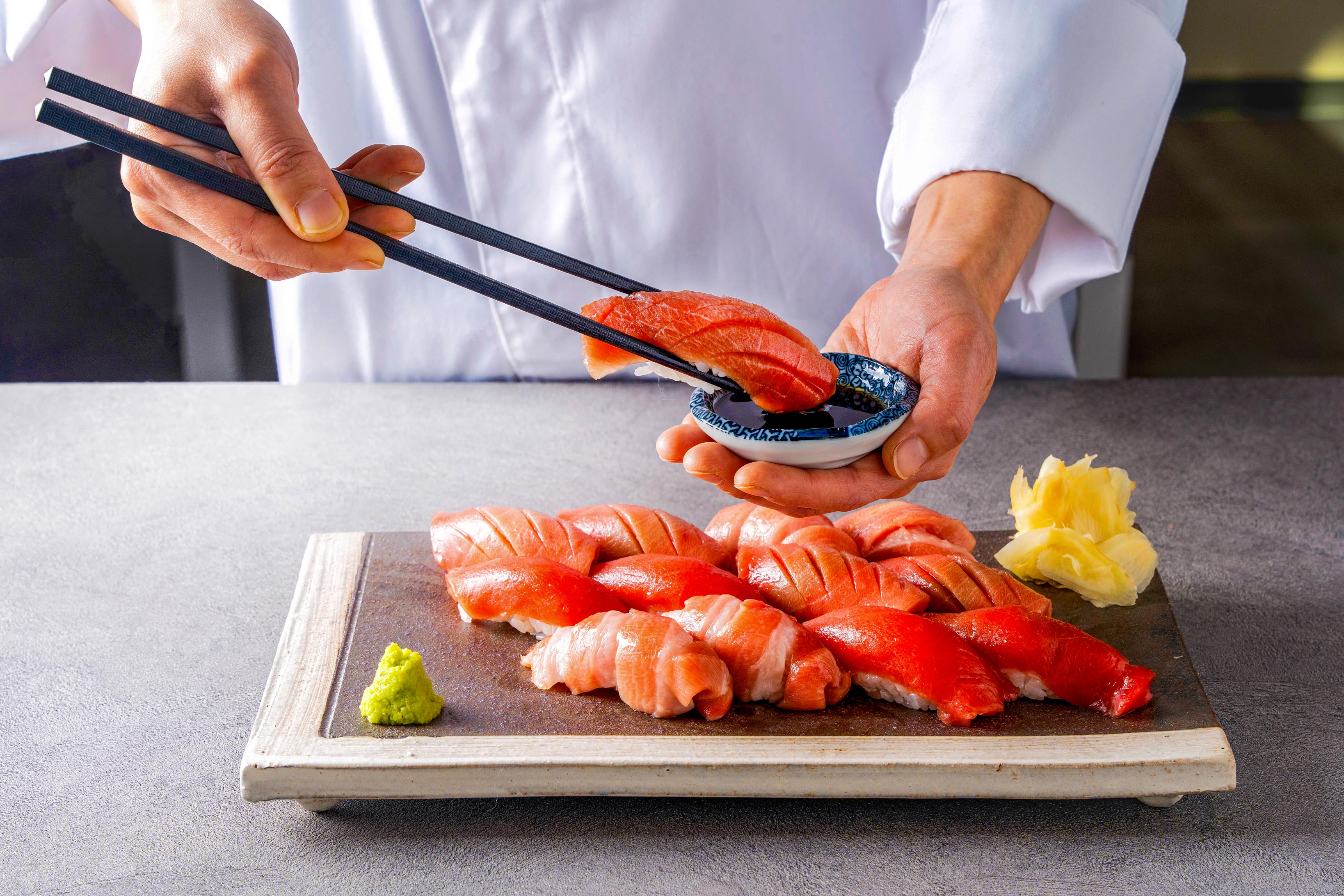 Lee Choon Bok Tuna unlimited sliced tuna platter at Central City