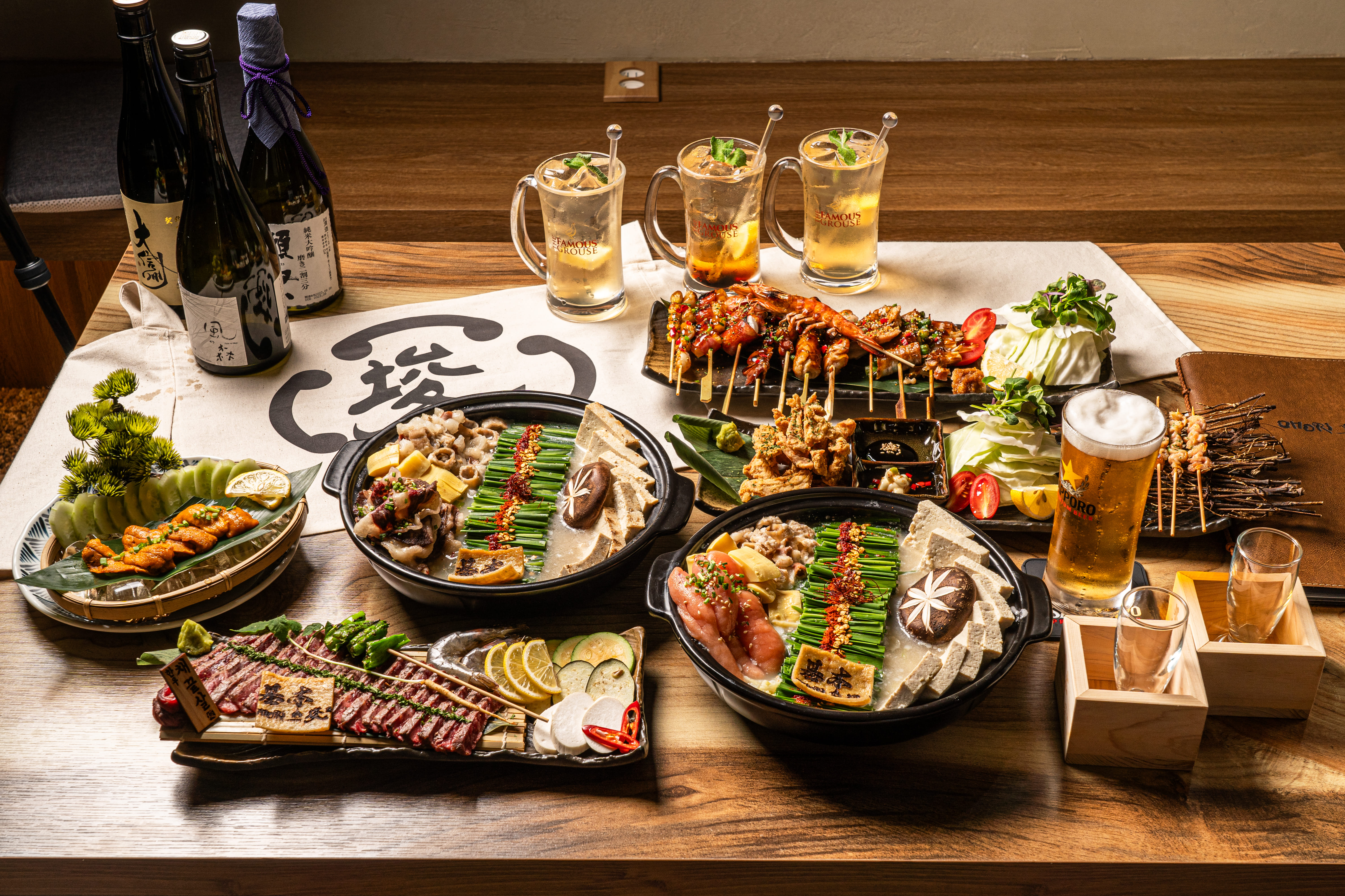 Ohorijoon Balsan izakaya hot pot and counter with bottles