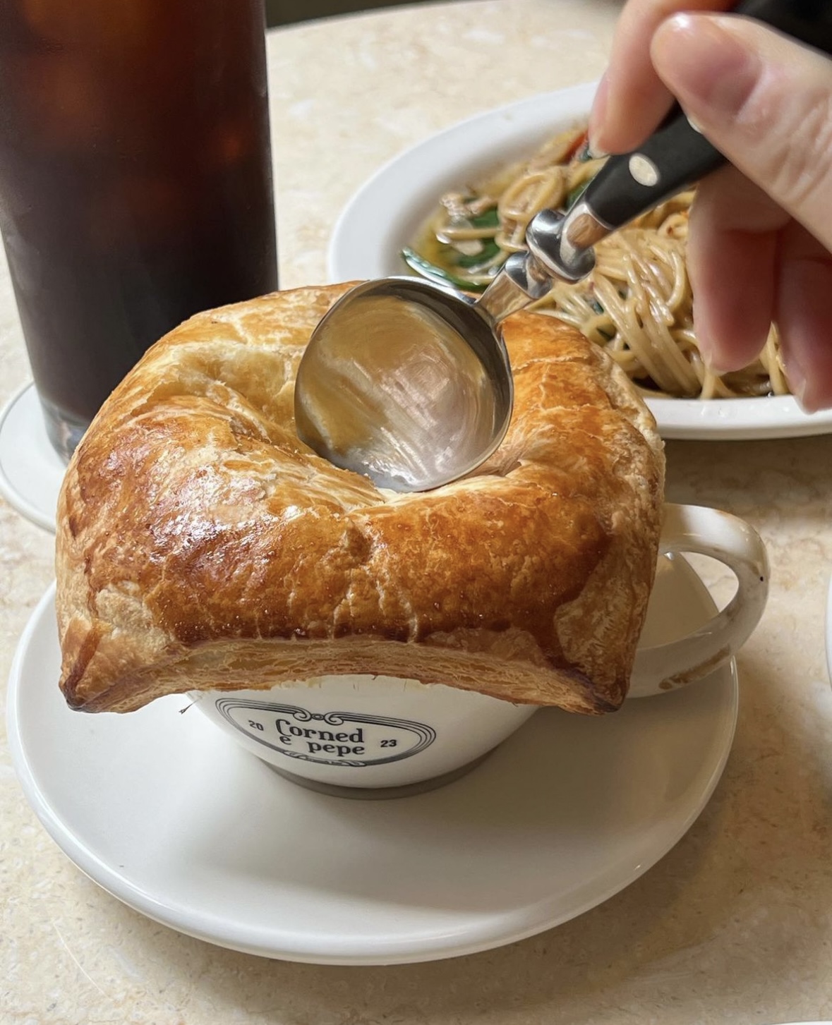 Cornedepepe bright brunch plates and terrace near Jangchung