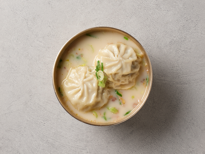 Meat and dumpling soup with rice