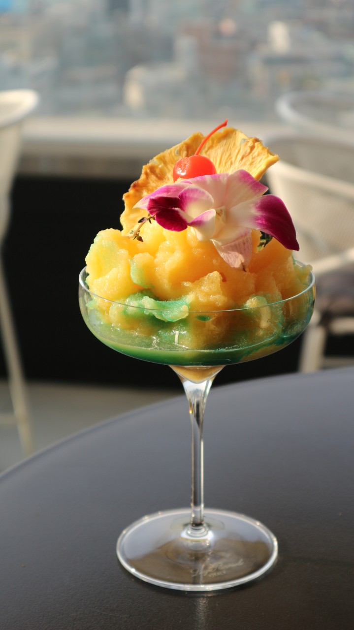 MERRY GARDEN rooftop city view with sunset