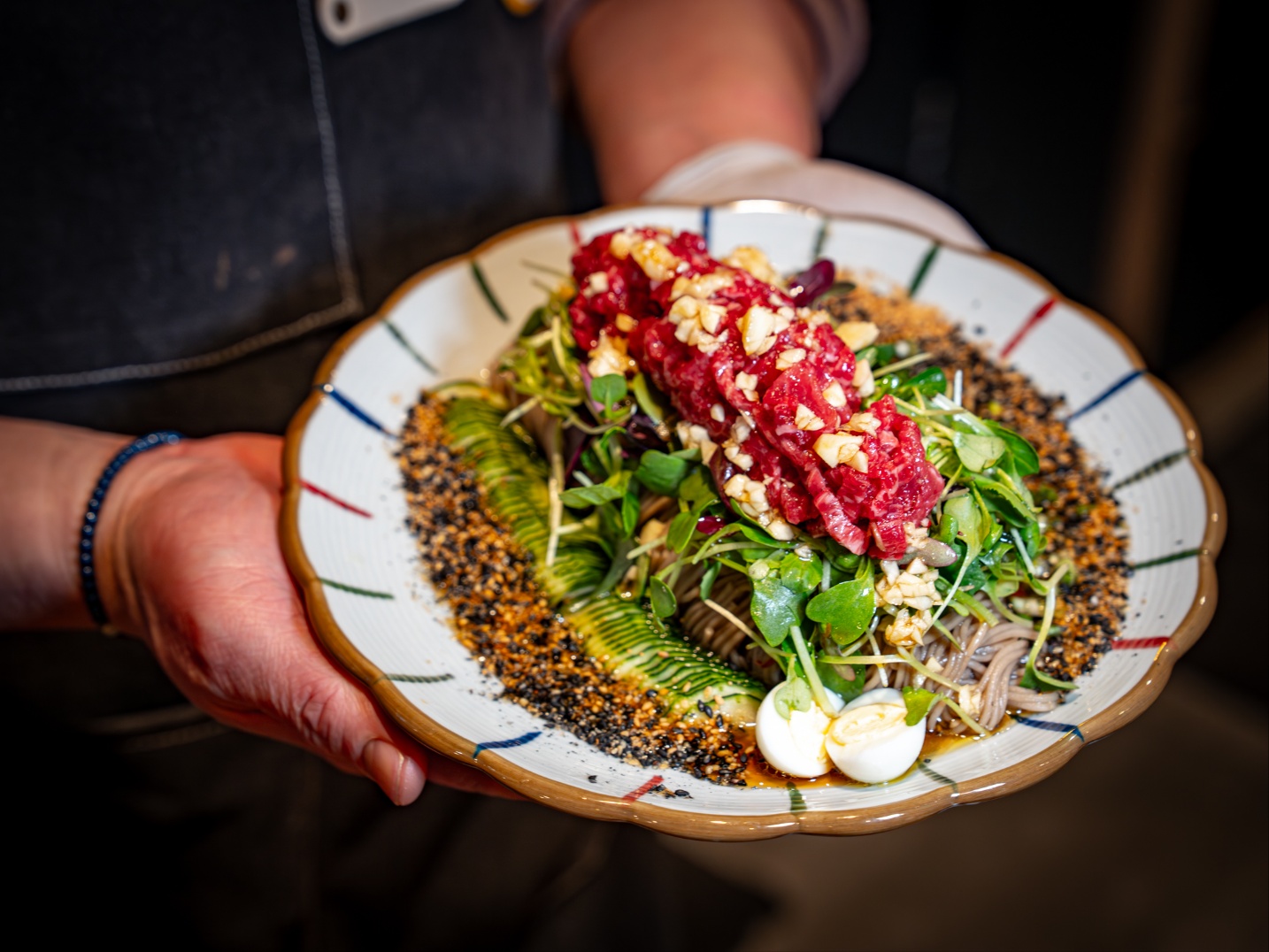 Sodam Hanwoo marbled beef on charcoal grill